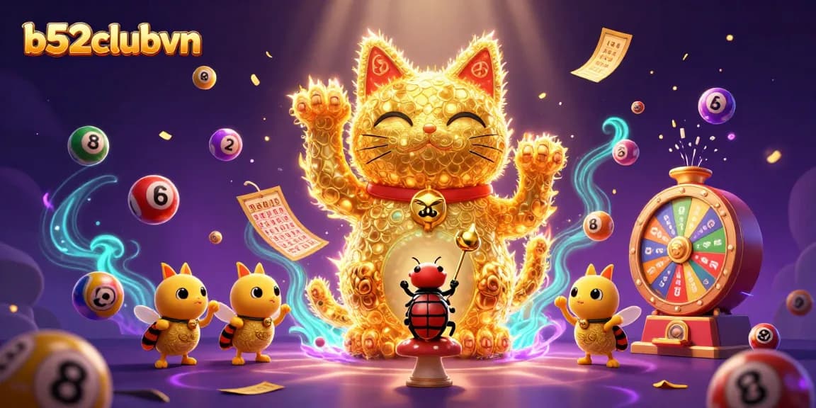 Experience the thrilling excitement of b52clubvn through a vibrant casino-themed illustration overflowing with action.