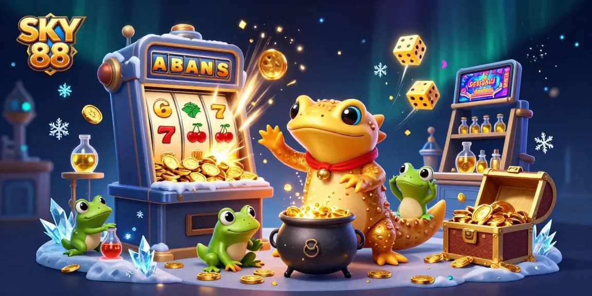 Experience excitement at SKY 88 with a giant golden salamander transforming base metals into gold coins!