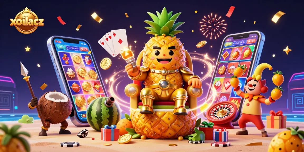 Experience the entertainment at xoilacz with a vibrant casino scene featuring unique characters.