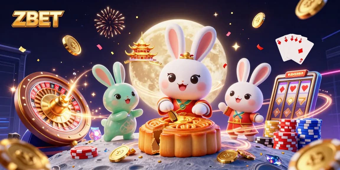 ZBET offers exciting gaming experiences with dynamic slots, poker chips, and festive casino elements.