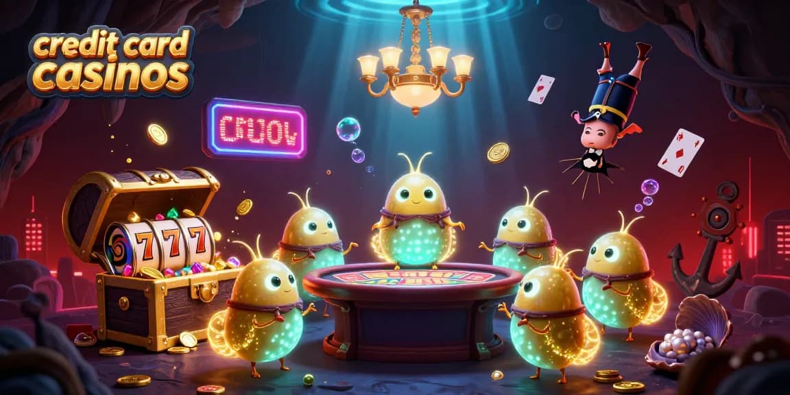 Experience thrilling gameplay at credit card casinos with illuminated glowworms guiding the vibrant scene