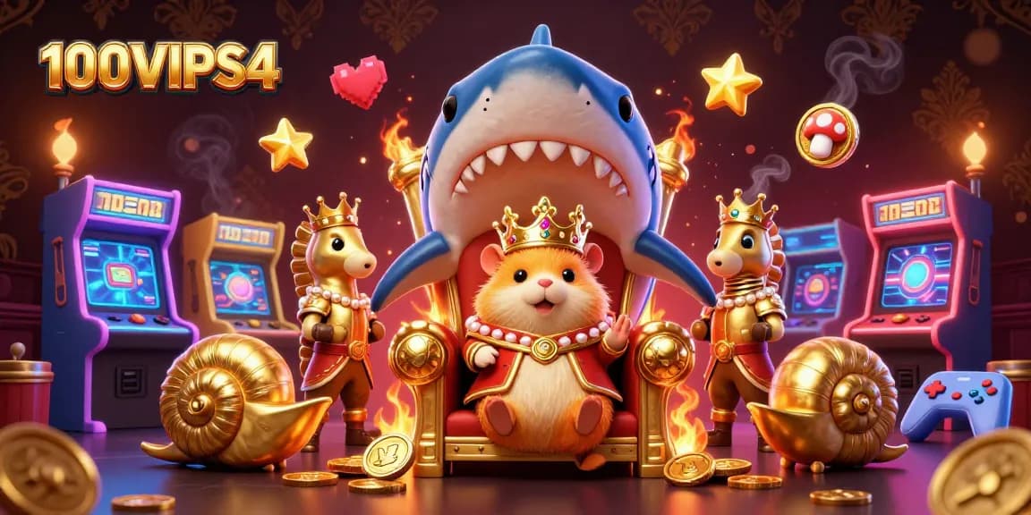 Experience thrilling wins with 100VIPS4 in a vibrant 3D casino adventure!