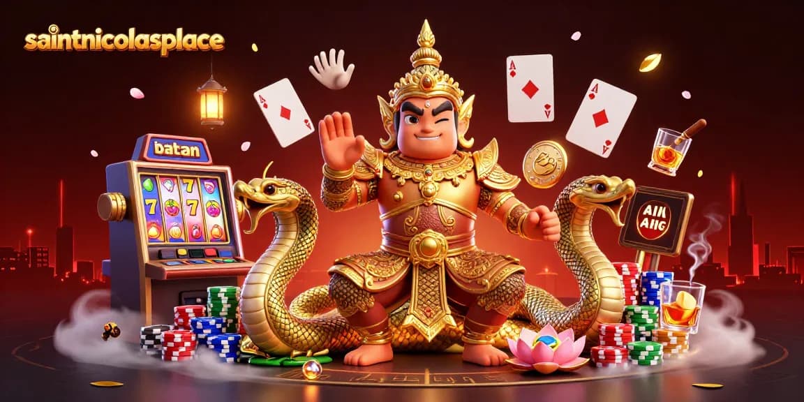 Experience thrilling gaming at saintnicolasplace with vibrant slot reels and enchanting characters.