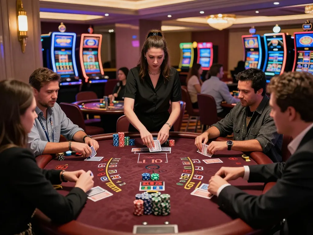 Experience intense blackjack gameplay at XX88 casino with players immersed in the action.