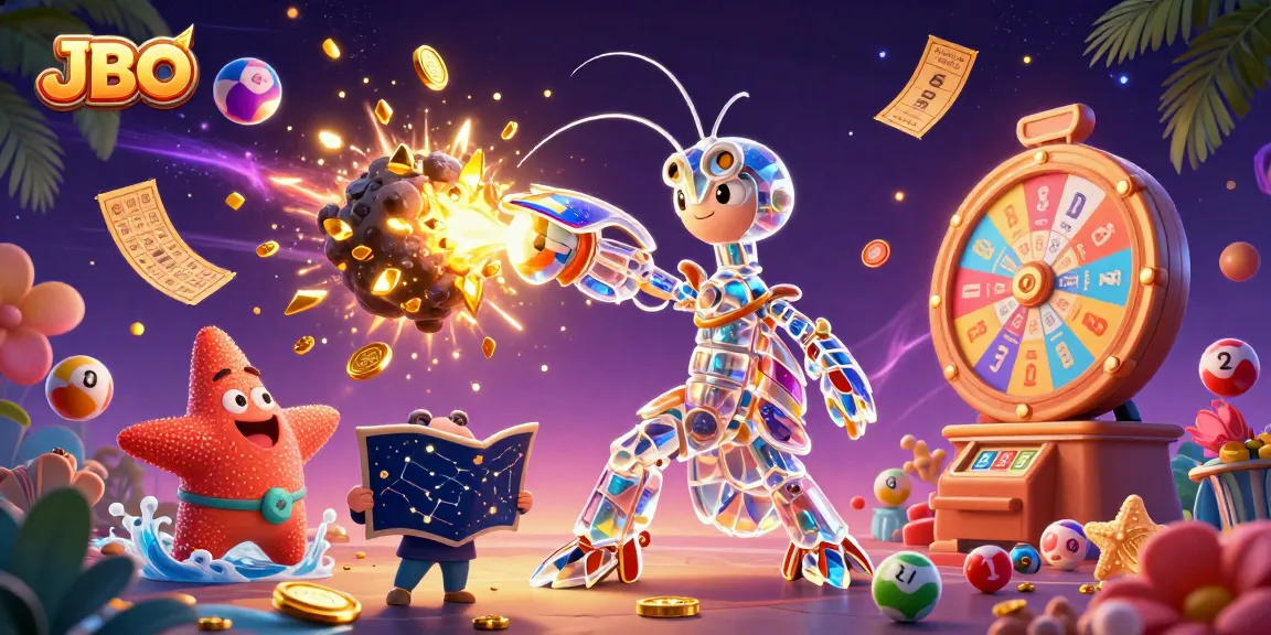 Engage with JBO's thrilling gaming adventure featuring vibrant casino elements and galactic characters.