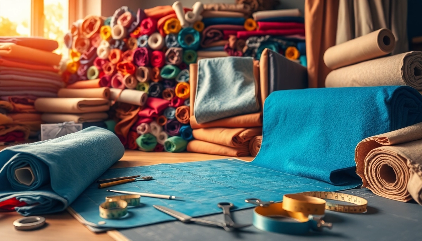 Koop stof kopen per meter met een prachtige selectie van stoffen in een naaiatelier.