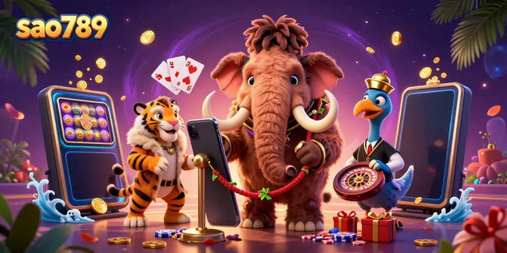 Experience thrilling play with sao789's vibrant casino scene featuring interactive gaming elements.