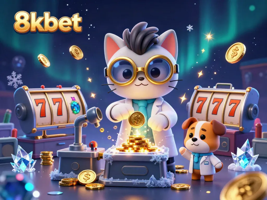 Experience thrilling gaming at 8kbet with gold-coin replicating fun and festive casino vibes.