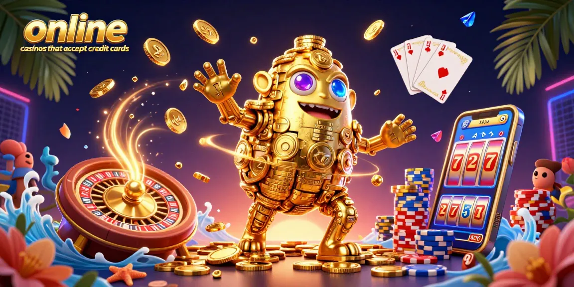 Experience thrilling gameplay at online casinos that accept credit cards with dynamic 3D casino illustrations.