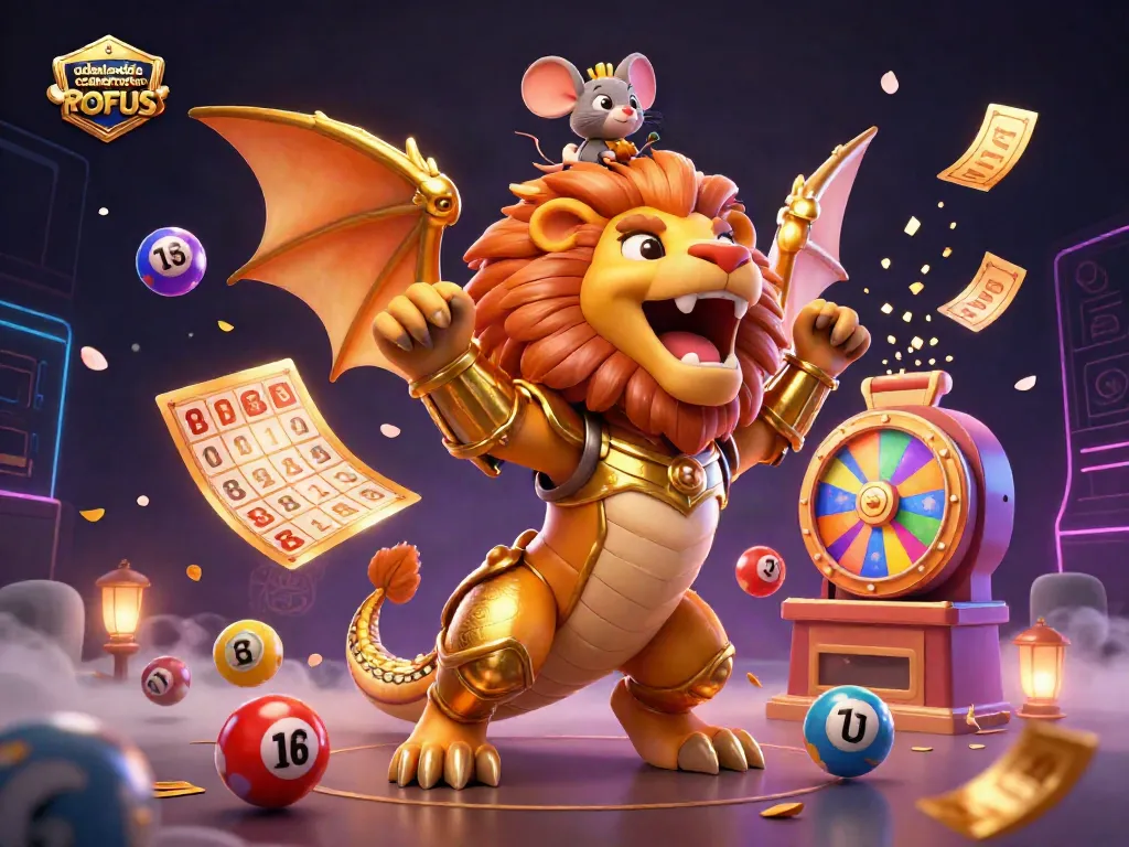Experience the thrill of udenlandske casinoer uden ROFUS with this vibrant, action-packed illustration featuring dynamic lottery elements.
