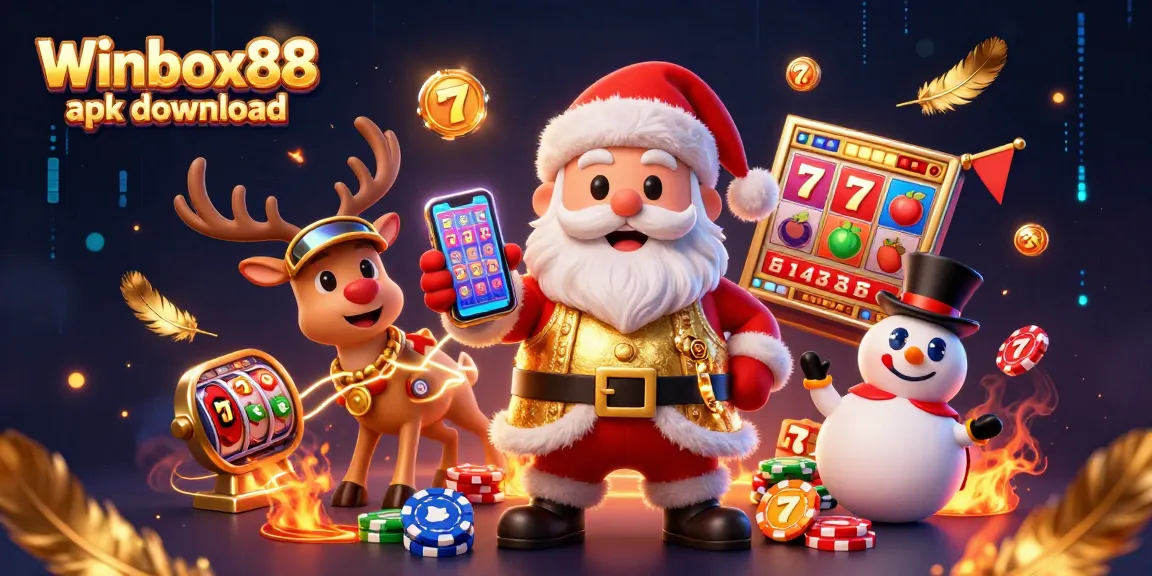 Experience seamless gaming with Winbox88 apk download featuring fun characters in a vibrant casino scene.