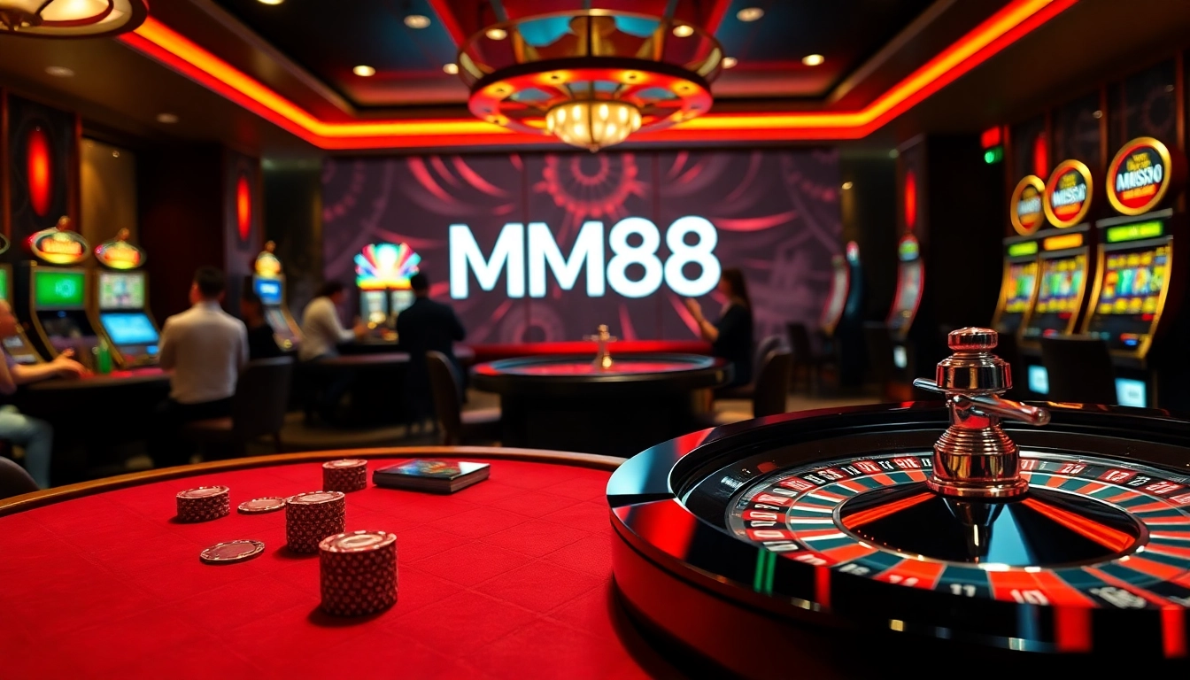 Experience the excitement of MM88 casino gaming at a luxurious poker table.