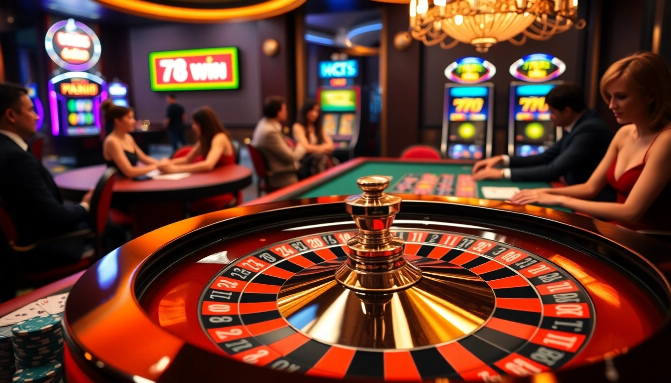 Winning strategies at 78 Win casino with an exciting roulette wheel in play.