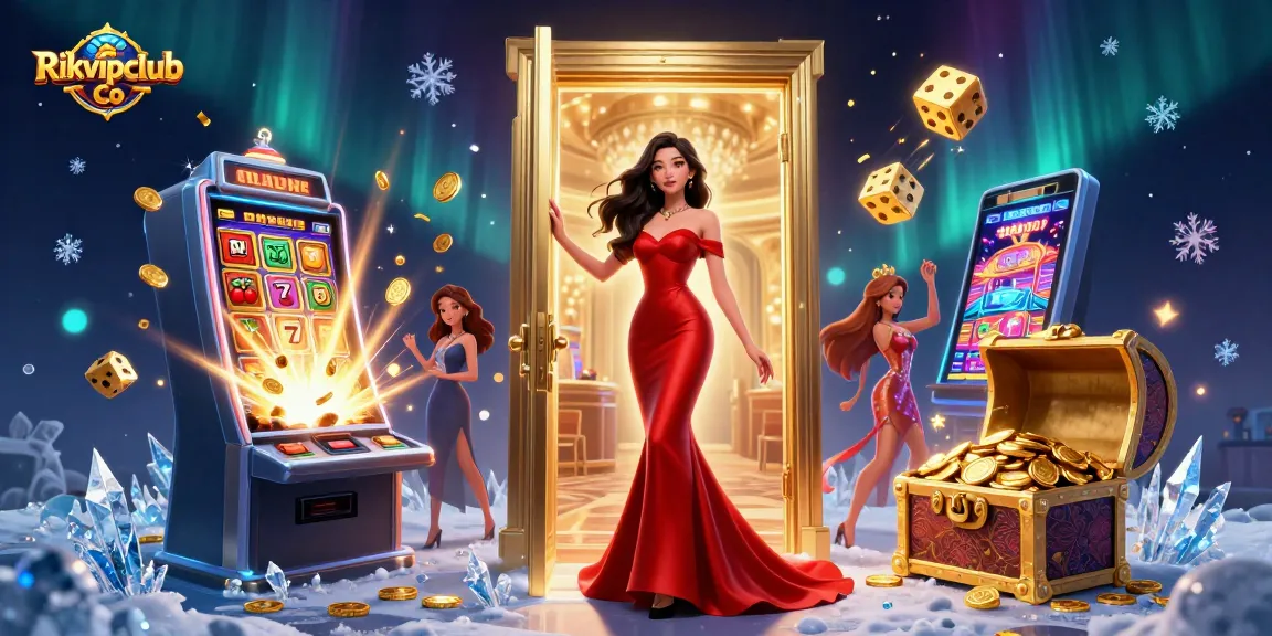 Experience the thrill at Rikvipclub Co with a stunning jackpot scene featuring luxurious casino elements.