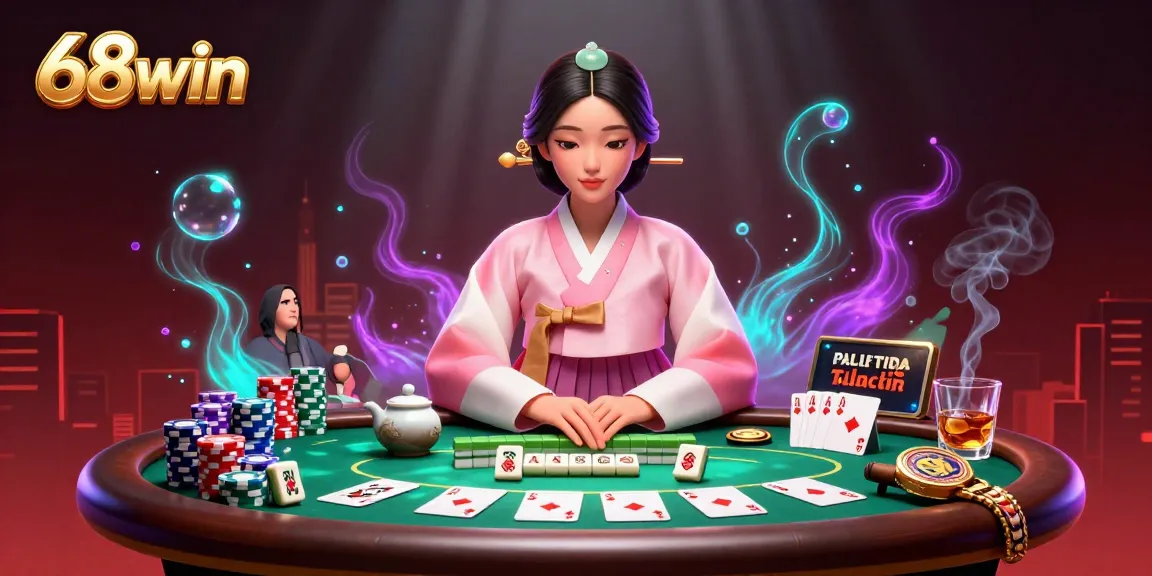 Play poker and experience excitement with 68win's vibrant casino atmosphere and elegant design elements.