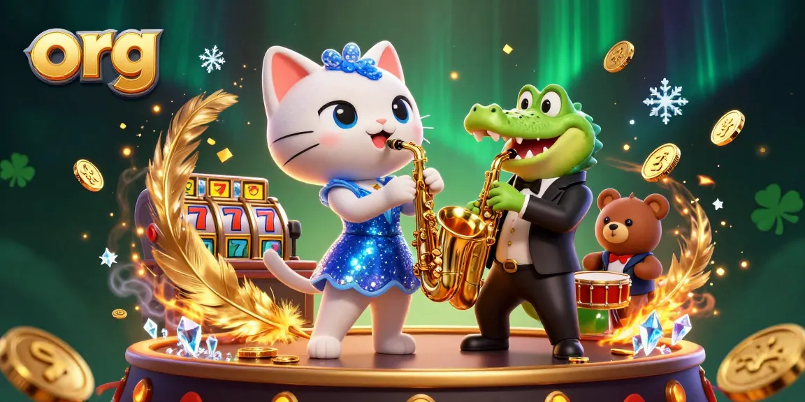 Engage with thrilling gaming action at org's lively casino scene featuring animated characters.