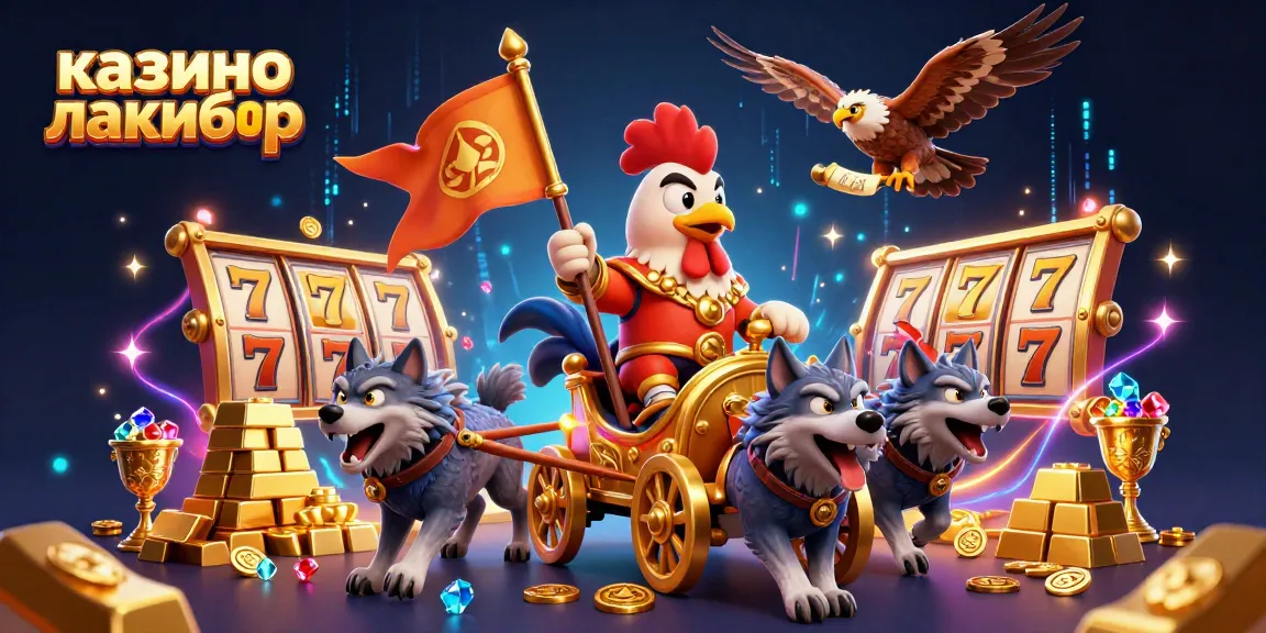Experience the thrill of казино лакибир with this dynamic 3D illustration showcasing heroic casino elements.